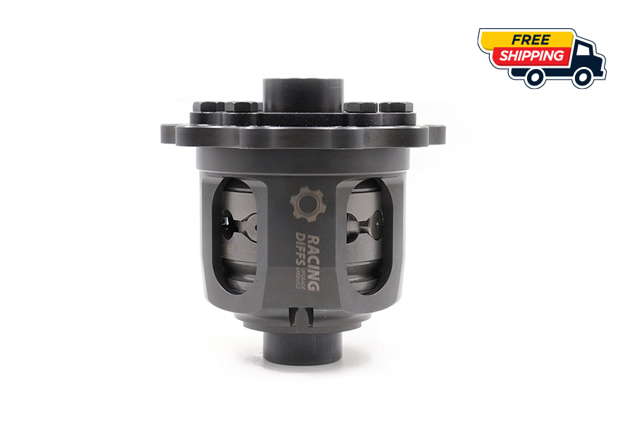 Adjustable‑ramp 210 mm large‑case LSD by RacingDiffs for BMW E46 M3 / E39 M5 – robust forged housing shown