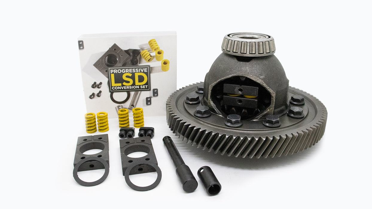 Mini Cooper S R53 R56 limited slip differential upgrade kit by RacingDiffs with progressive LSD components and differential gear assembly