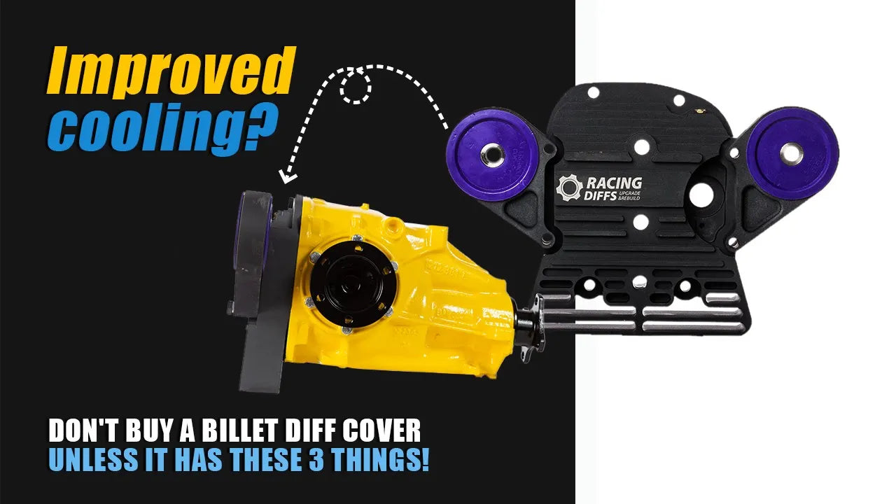 Billet aluminum differential cover for BMW E30 with cooling fins