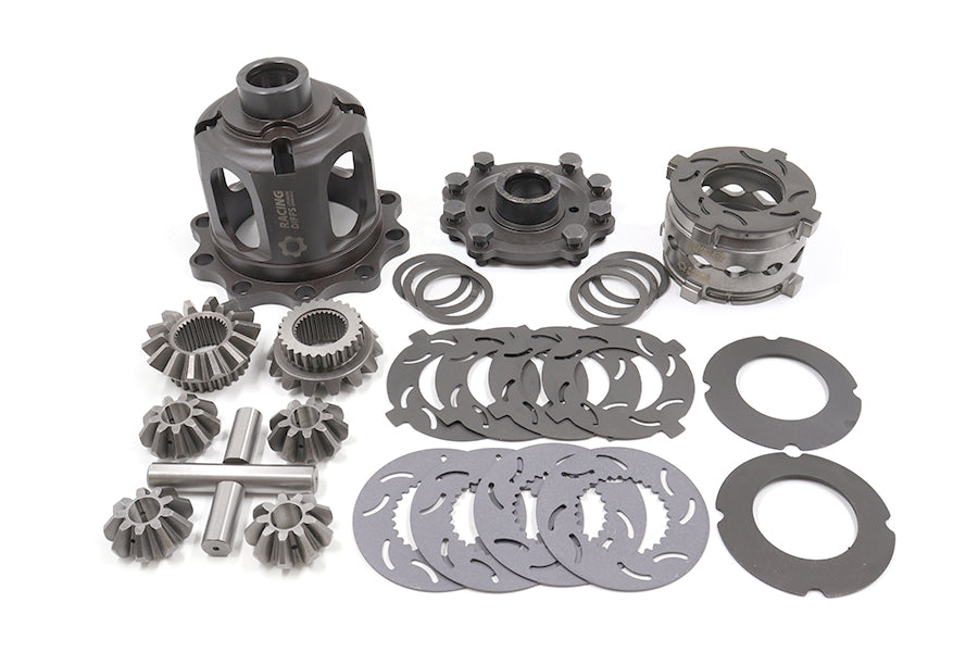 BMW 210mm large case LSD clutch type internal components including friction plates, ramps and gears