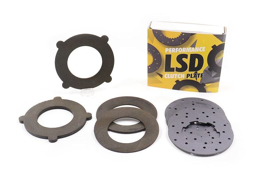 Performance clutch plates for Salisbury 16HA axle with GKN LSD, compatible with Isuzu Trooper, complete RacingDiffs rebuild kit displayed